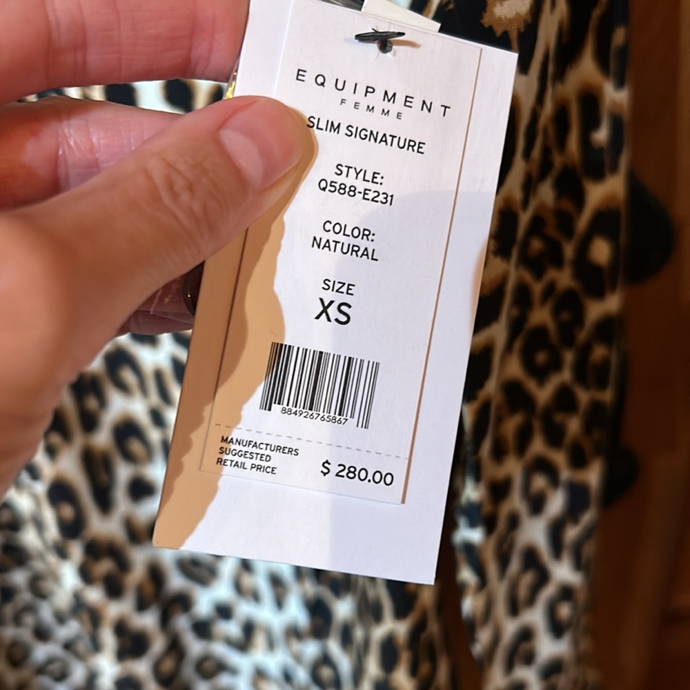 NWT Equipment animal print blouse - Picture 5 of 6